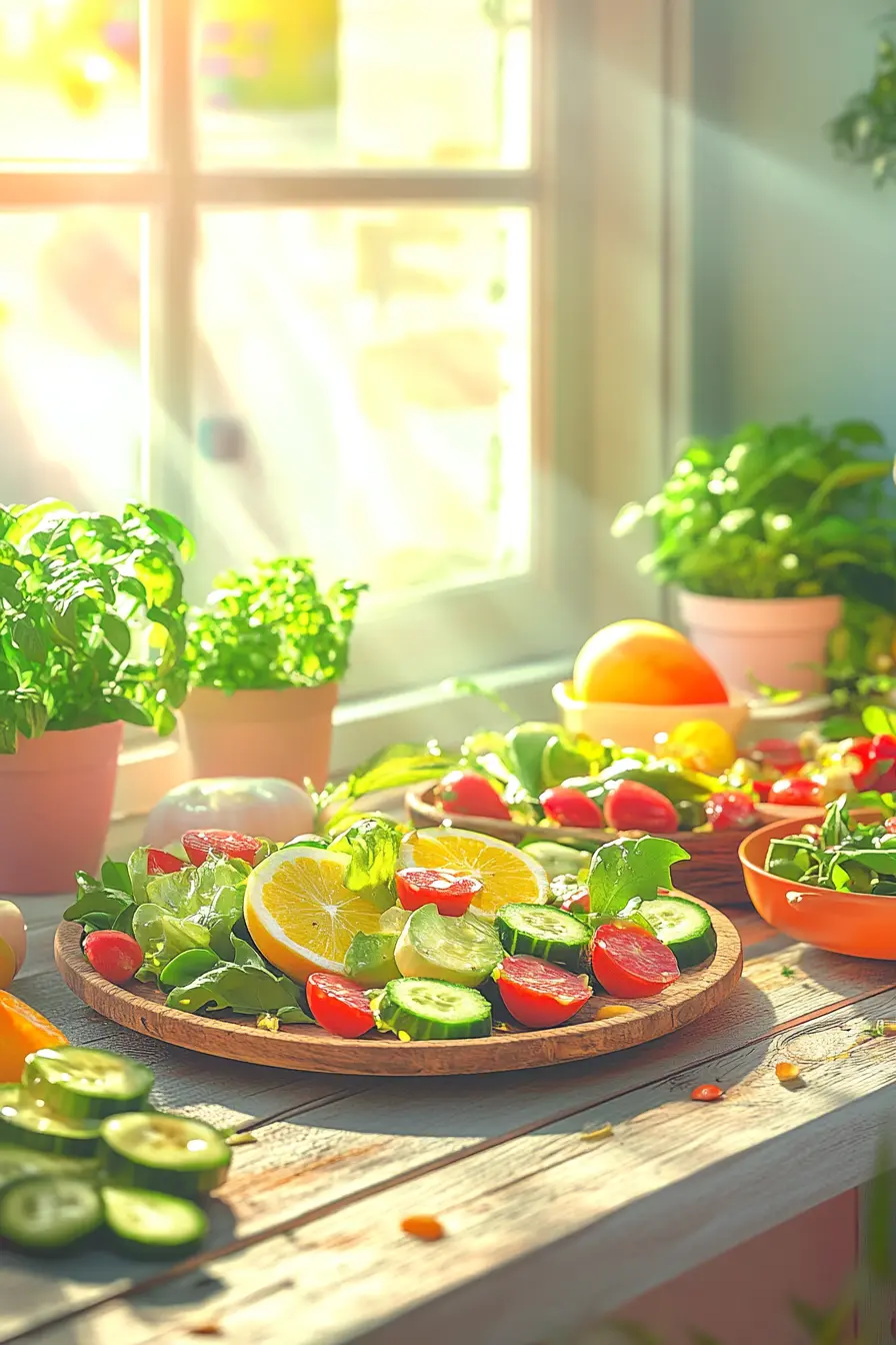 Cuisine dete legere avec des plats estivaux faibles en calories pleins de fraicheur