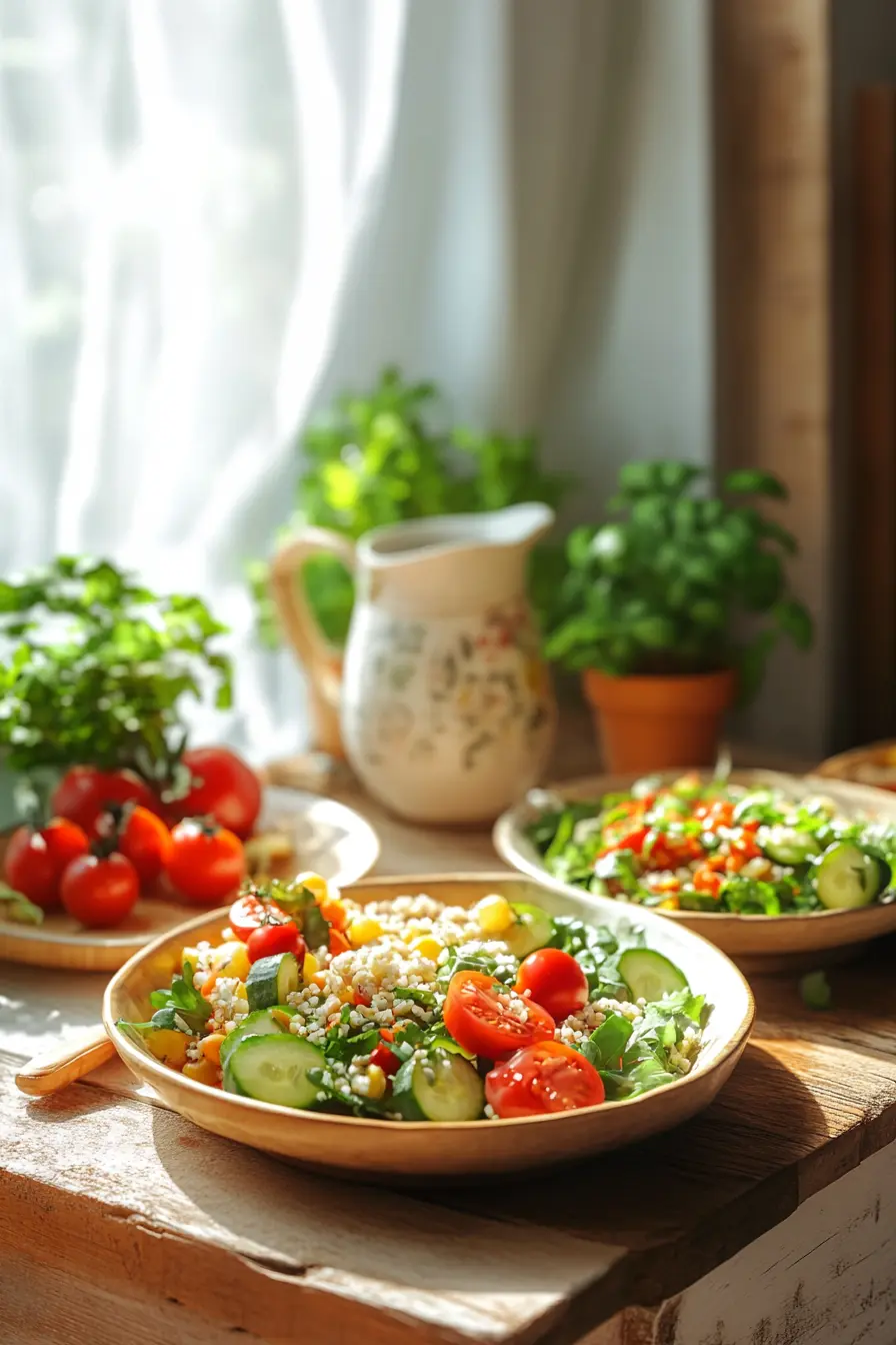 Cuisine dete legere avec menus estivaux riches en fibres pleins de saveurs