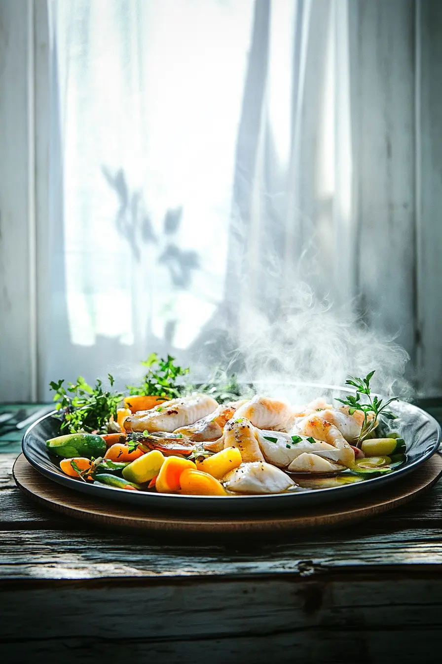 Cuisine saine poisson et legumes pour des repas legers et