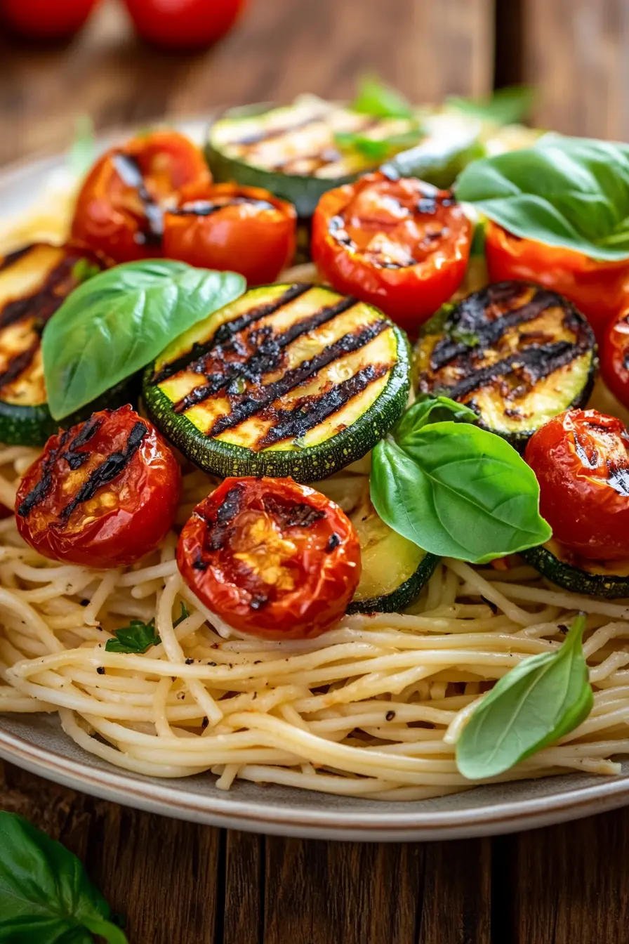 Degustez des pates aux legumes grilles faciles et equilibrees