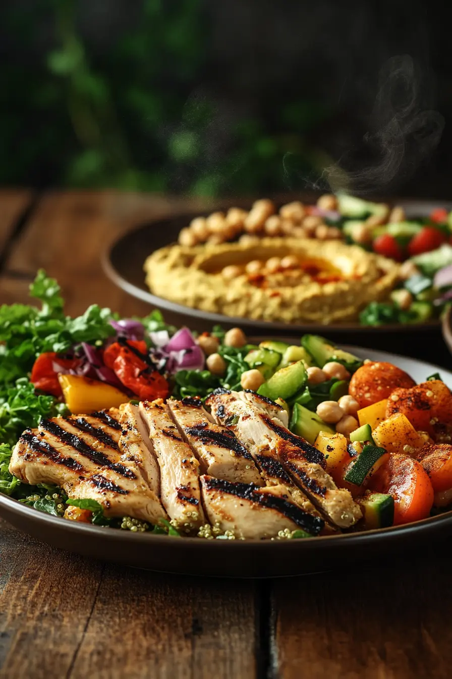 Diners rapides riches en proteines pour des repas sains et