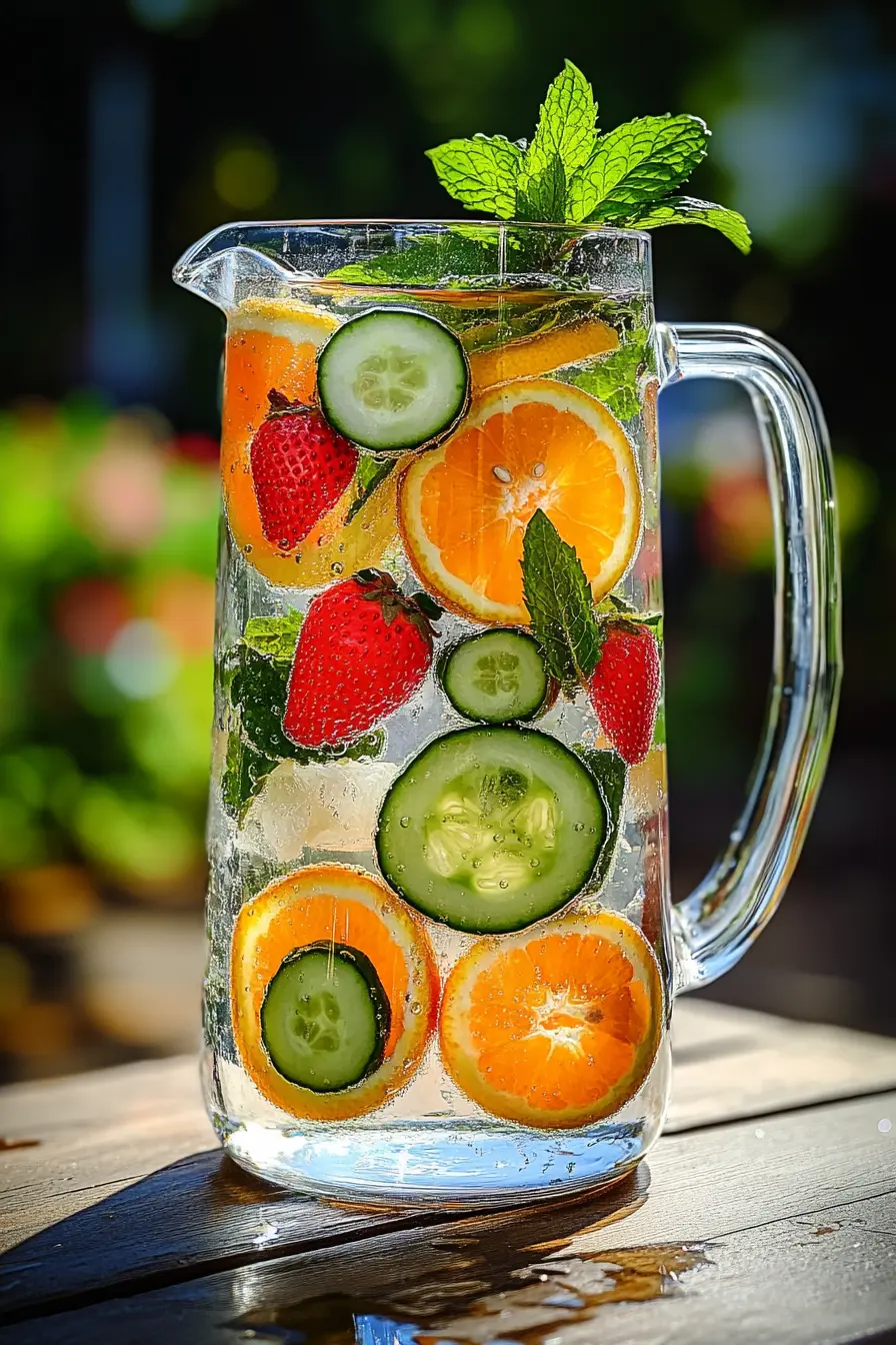 Hydratez vous sainement avec une eau infusee fruits frais delicieuse