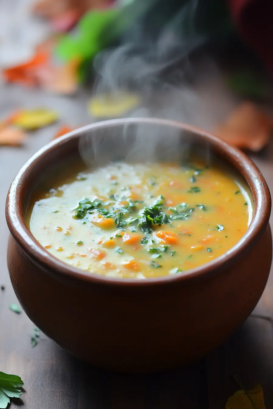 Idee soupe reconfortante sans lactose pour un diner chaleureux et leger