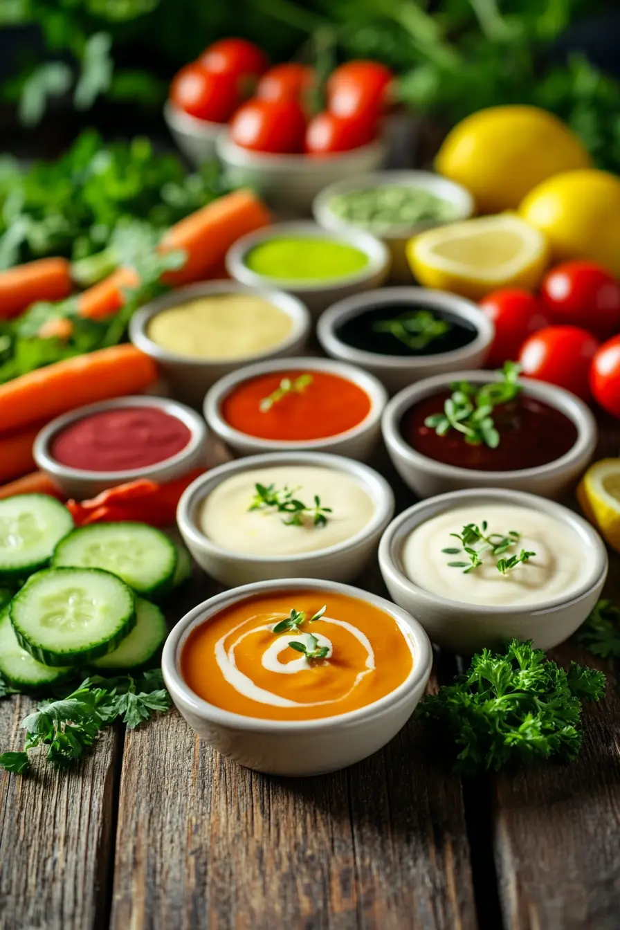 Idees de sauces maison sans matieres grasses pour des aperitifs legers et