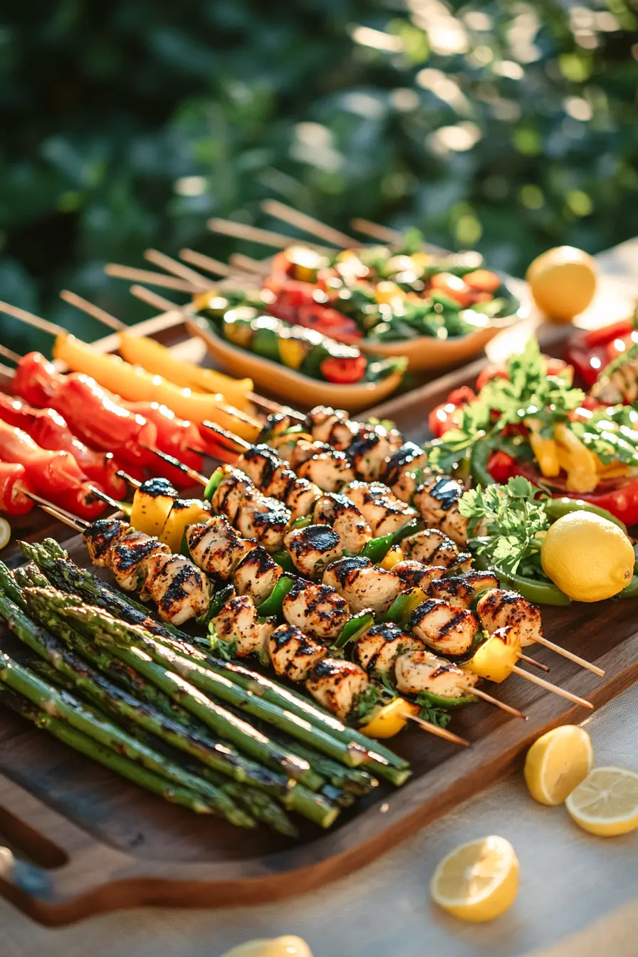 Menu barbecue leger pour diner sain avec saveurs estivales fraiches