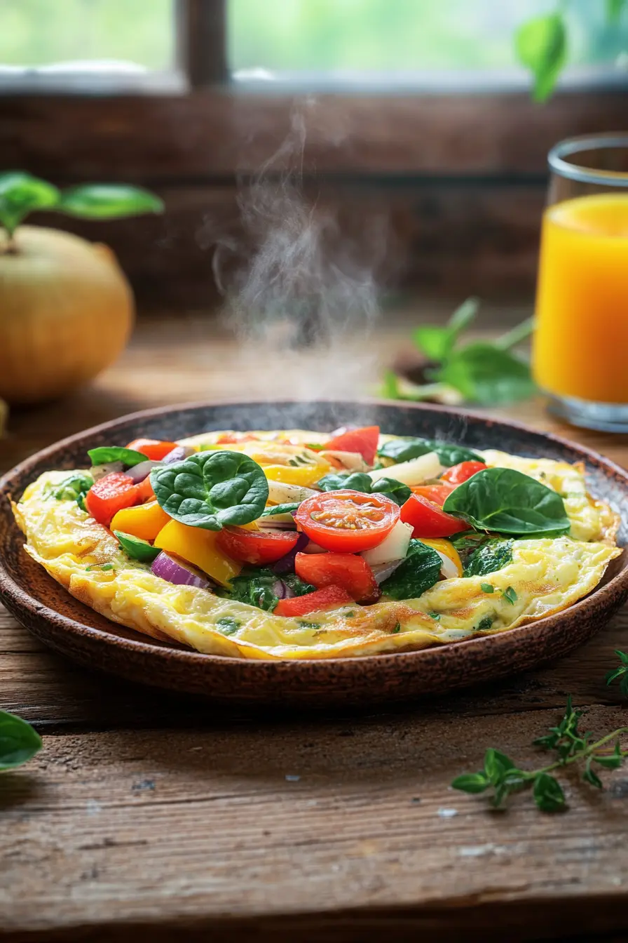 Omelette legumes petit dejeuner equilibre pour bien demarrer la journee
