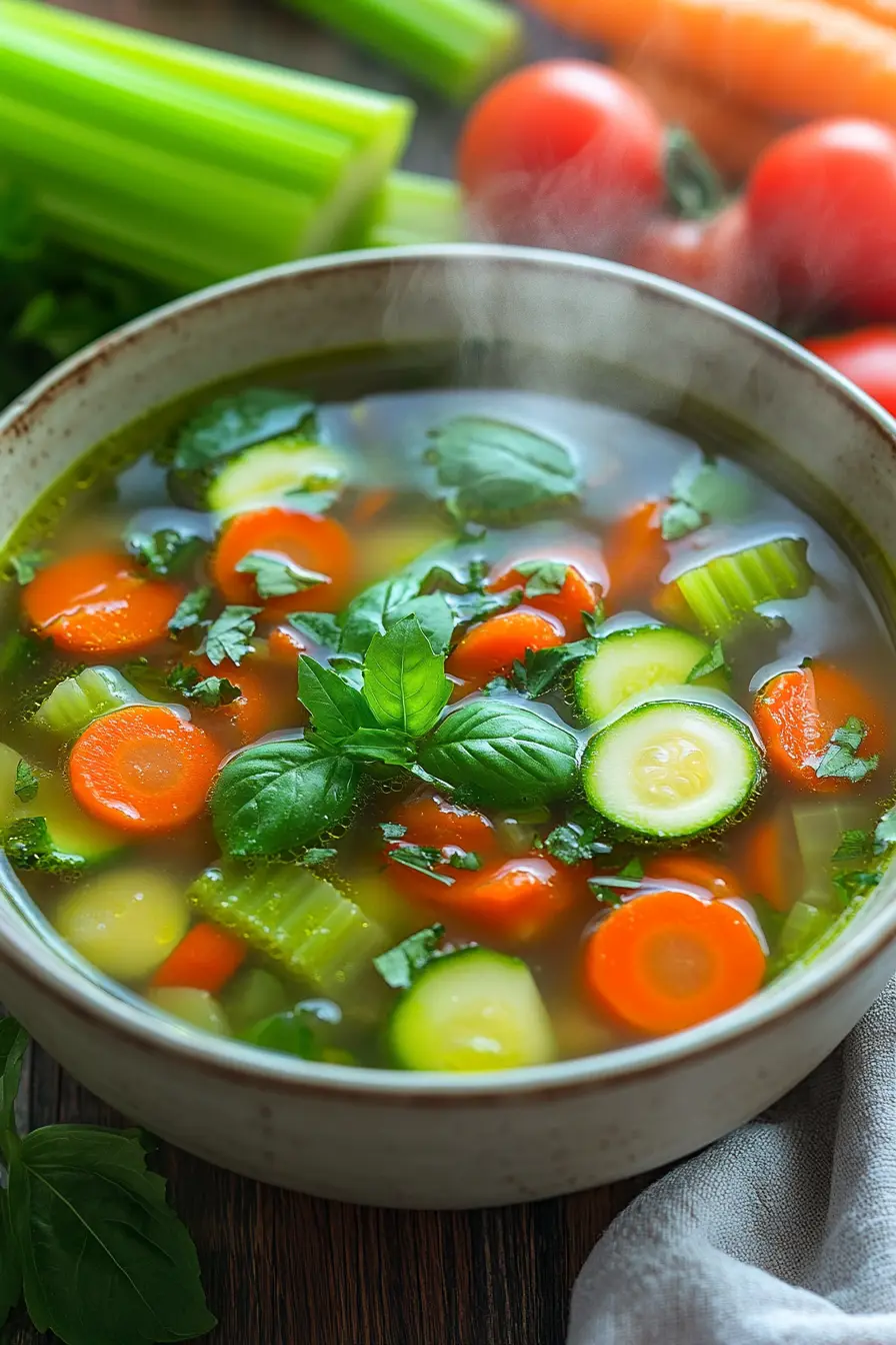 Prepare des soups detox aux legumes frais pleines de vitamines naturelles