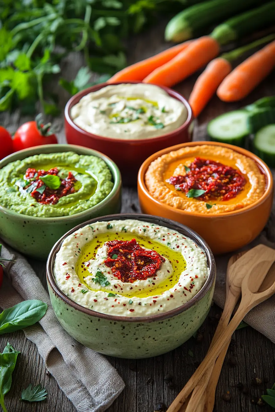 Preparez des trempettes vegan faciles et rapides a base dingredients sains