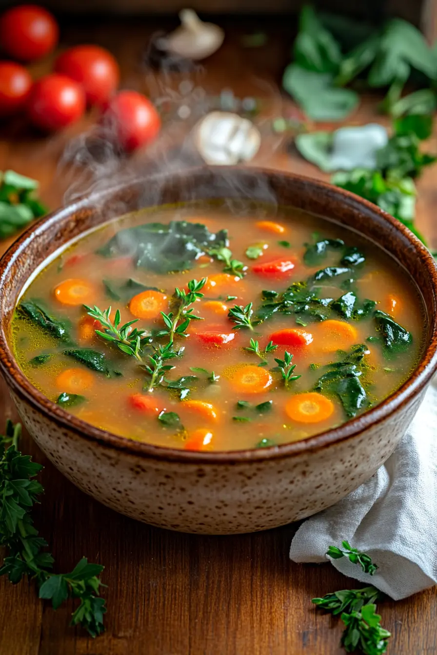 Recette facile de soupe healthy rapide et equilibree pour un diner sain