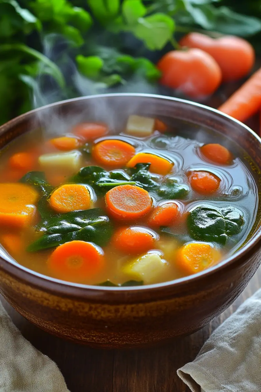 Recette facile de soupe re confortante aux legumes bio pleine de saveurs