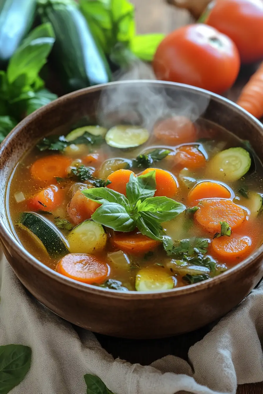 Recette soupe rustique legumes frais pour un repas sain et gourmand