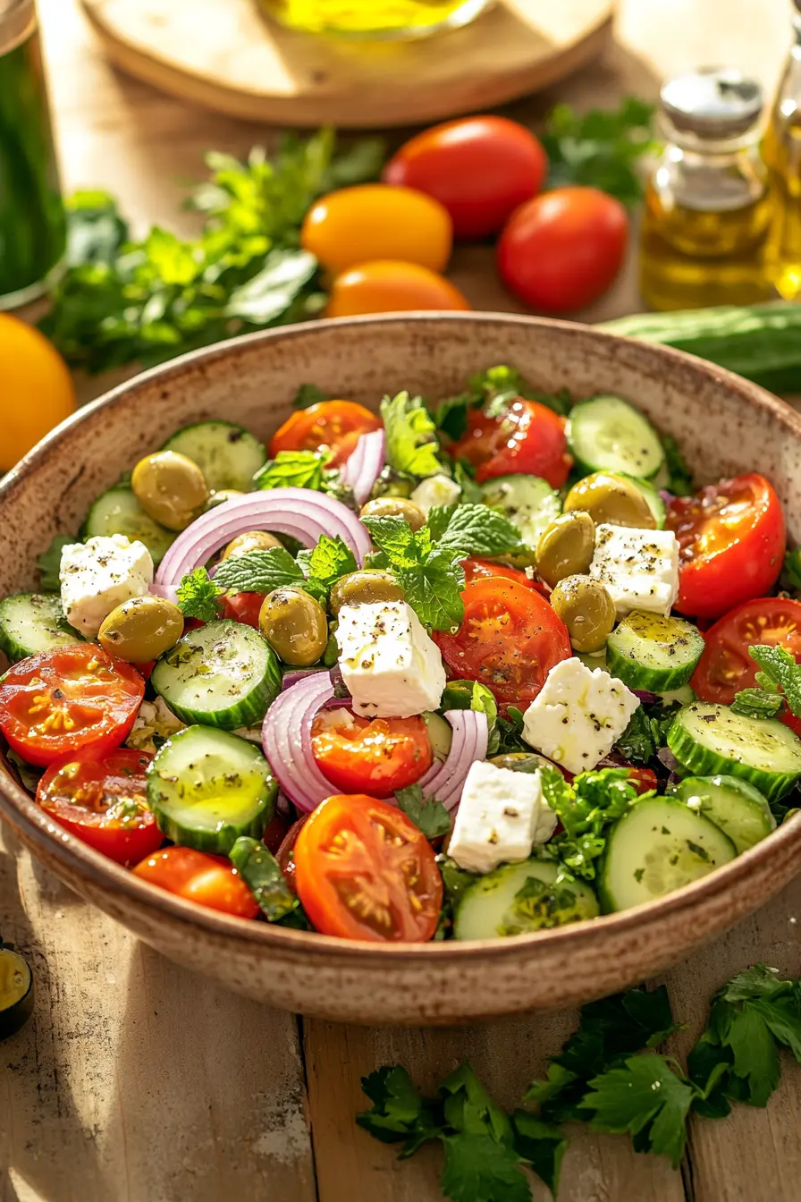 Recettes faciles de salades mediterraneennes fraiches et legeres a savourer