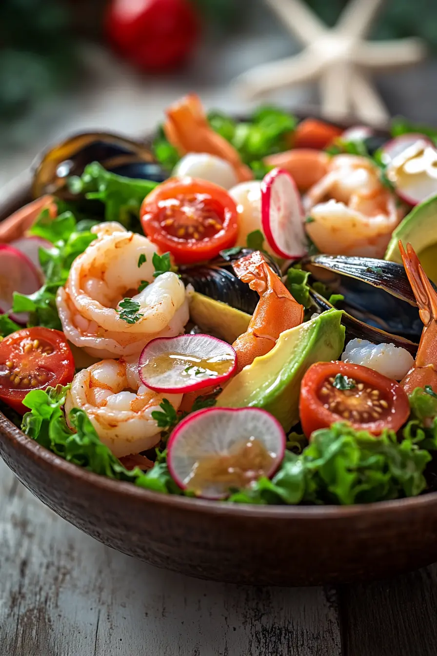 Salades fruits de mer healthy pleines de saveurs et de fraicheur