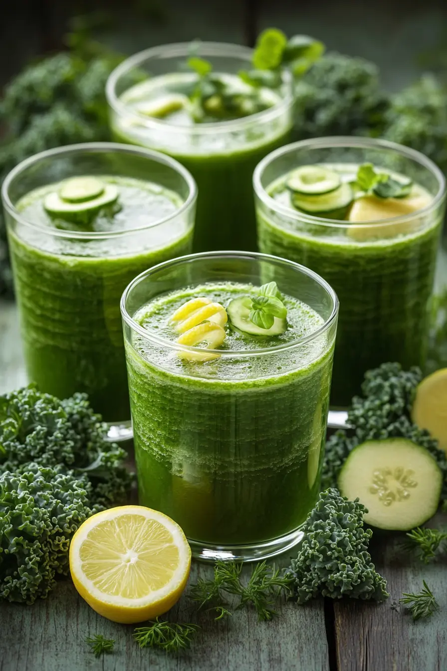 Smoothies verts recettes sante vegetariennes pleines de fraicheur naturelle