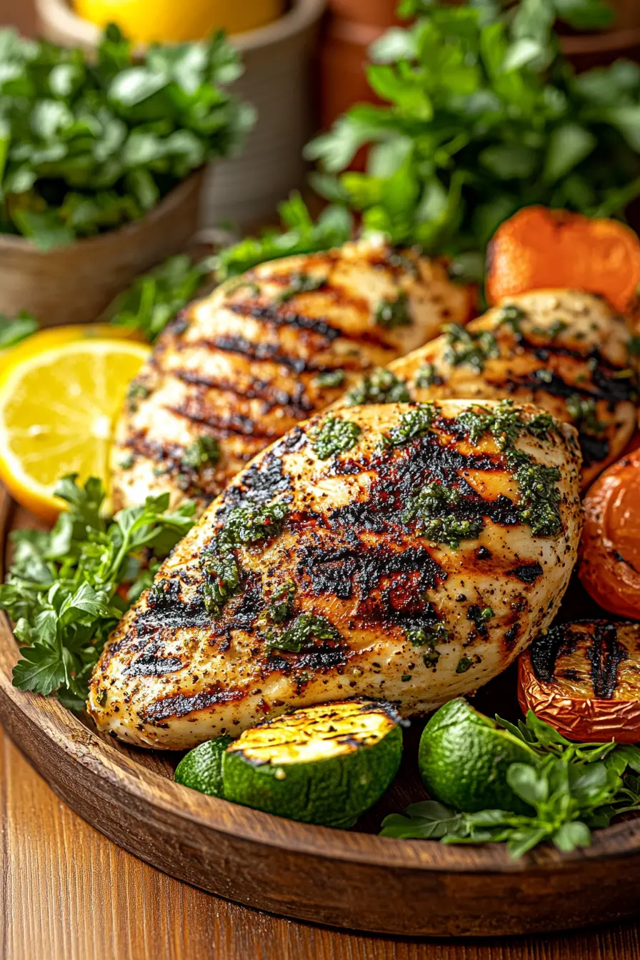 title Preparez un poulet grille cuisine saine riche en couleurs et en textures fraiches