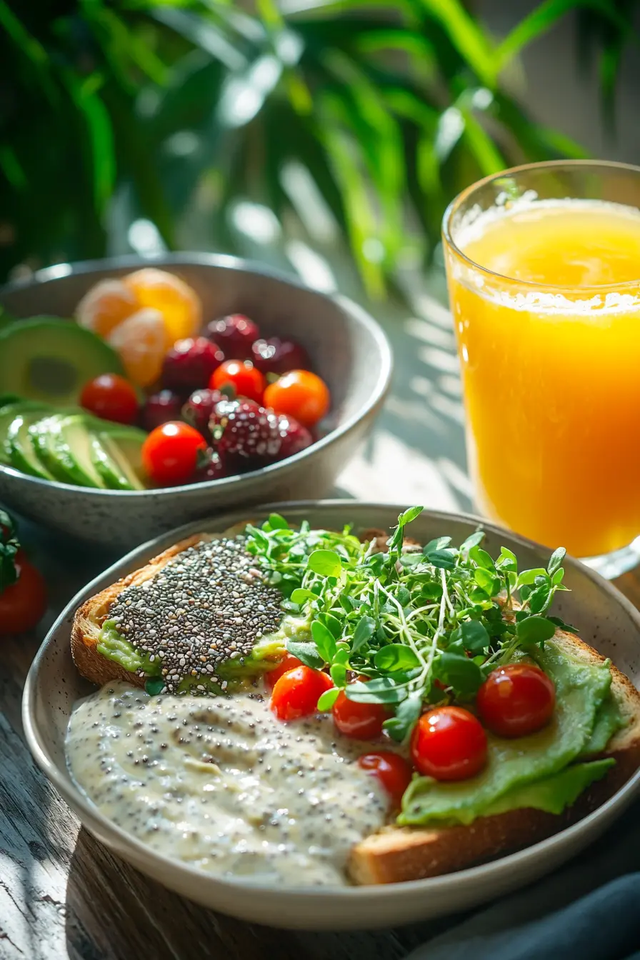 title recettes gourmandes de petit dejeuner vegan energisant et sain